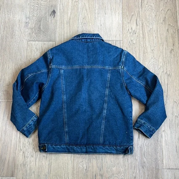 Vintage Lee Shearling Fleece Lined Denim Coat Jean Jacket Size XL - Picture 6 of 11